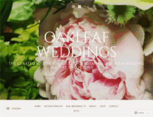 Tablet Screenshot of oakleafweddings.com